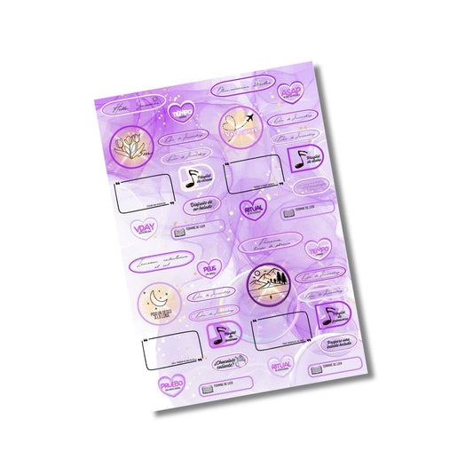 Plancha de stickers Agenda Magia 2026